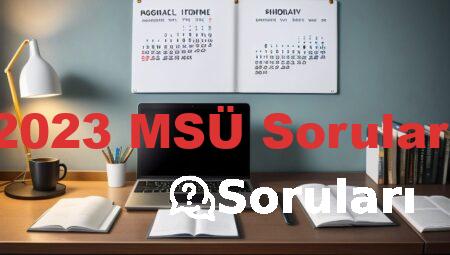 2023 MSÜ Soruları