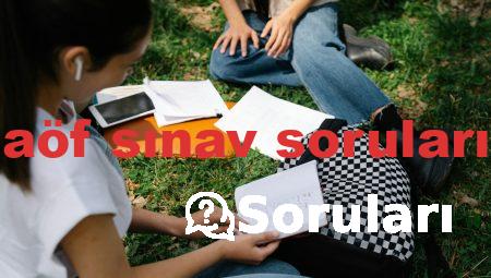 aöf sınav soruları