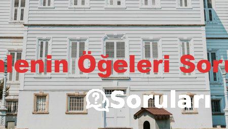 Cümlenin Öğeleri Soruları