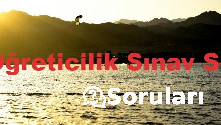 Usta Öğreticilik Sınav Soruları
