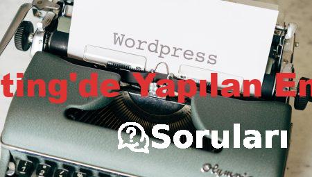 WordPress Hosting’de Yapılan En Büyük Hatalar